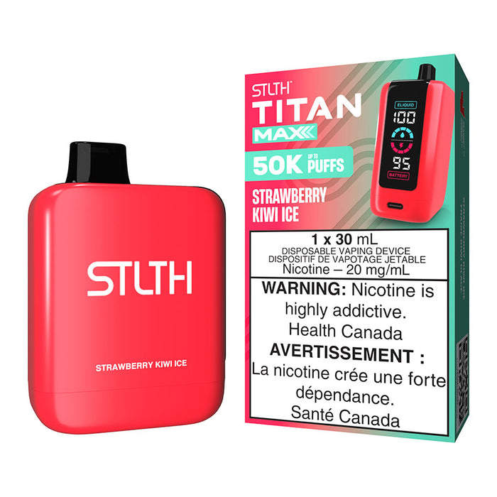 STLTH Titan Max Disposable Vape Device - Strawberry Kiwi Ice 30ml | Free Shipping $75+ NVB Inc. STLTH Titan Max Disposable Vape Device - Strawberry Kiwi Ice 30ml | Free Shipping $75+ NVB Inc.