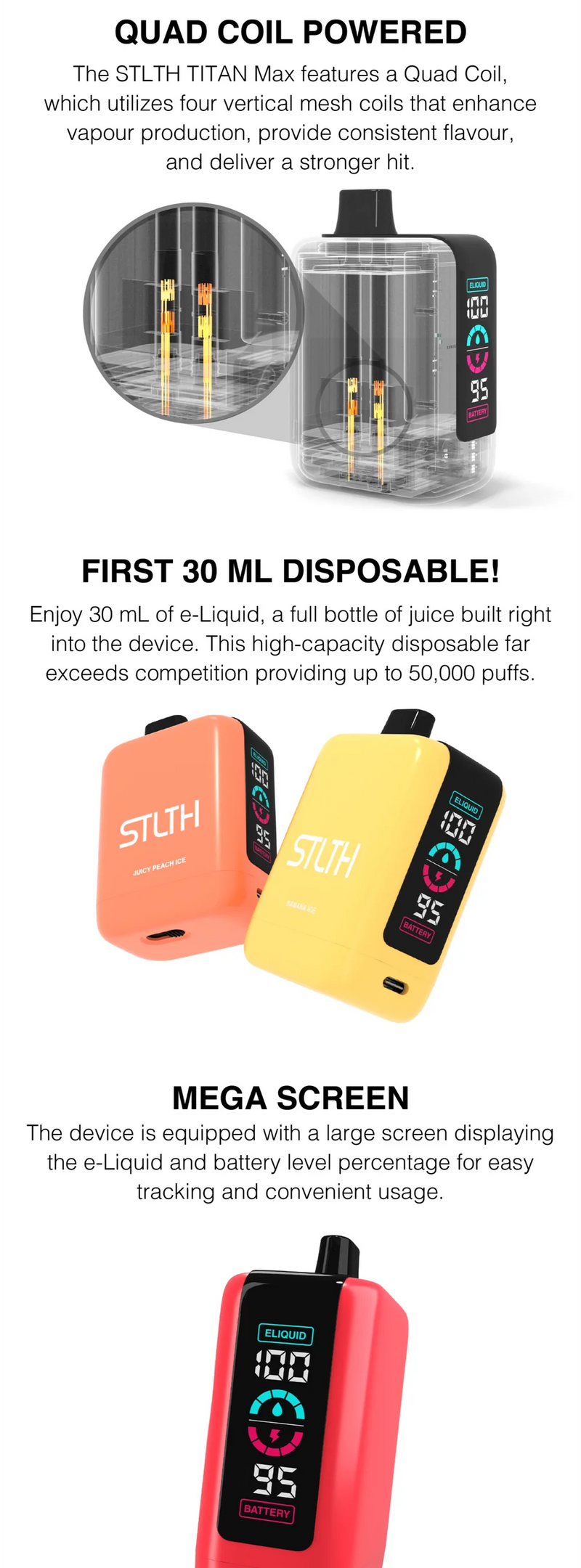 STLTH Titan Max Disposable Vape Device - Honeydew Ice 30ml | Free Shipping $75+ NVB Inc. STLTH Titan Max Disposable Vape Device - Honeydew Ice 30ml | Free Shipping $75+ NVB Inc.