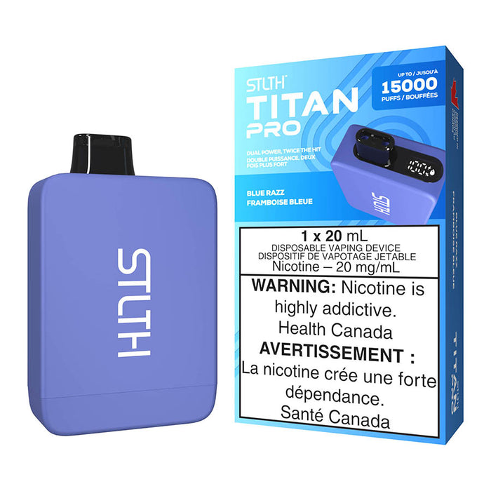 STLTH Titan Pro Disposable Vape Device - Blue Razz