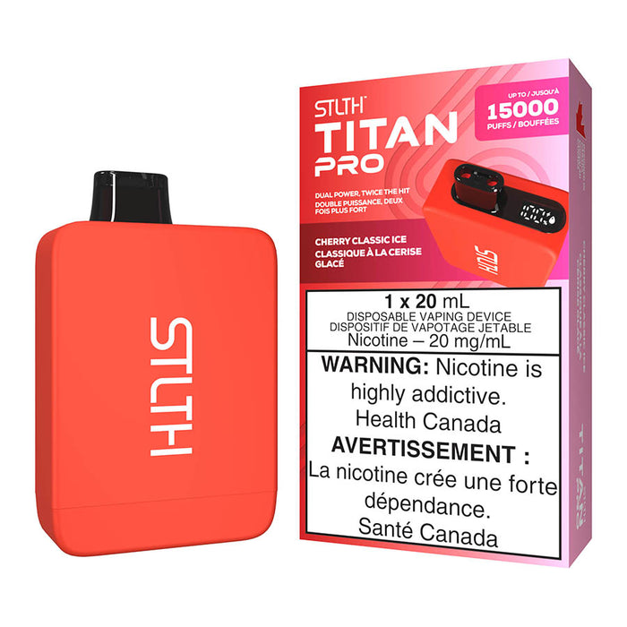 STLTH Titan Pro Disposable Vape Device - Cherry Classic Ice