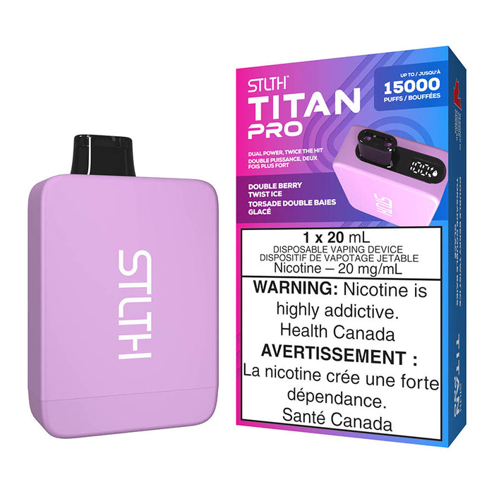 STLTH Titan Pro Disposable Vape Device - Double Berry Twist Ice