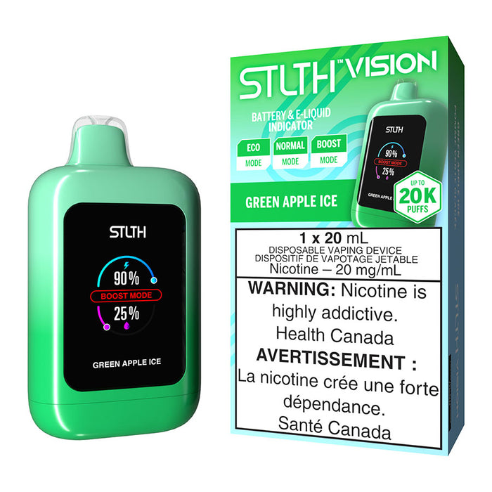 STLTH Vision Disposable Vape Device - Green Apple Ice