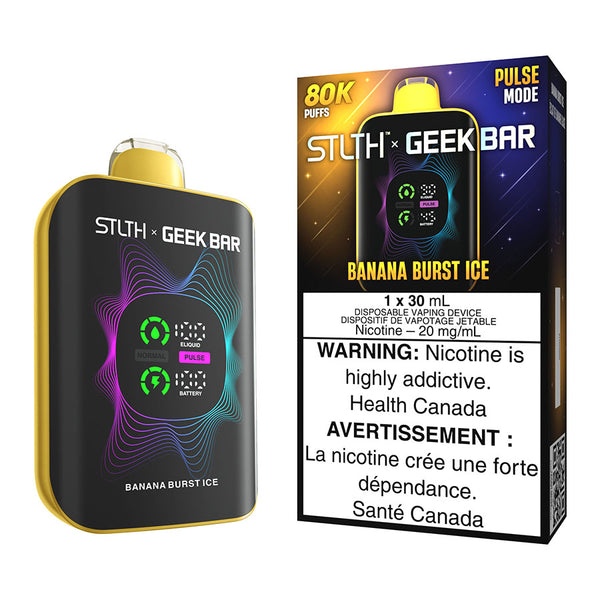 STLTH X Geek Bar Disposable Vape Device - Banana Burst Ice 30ml
