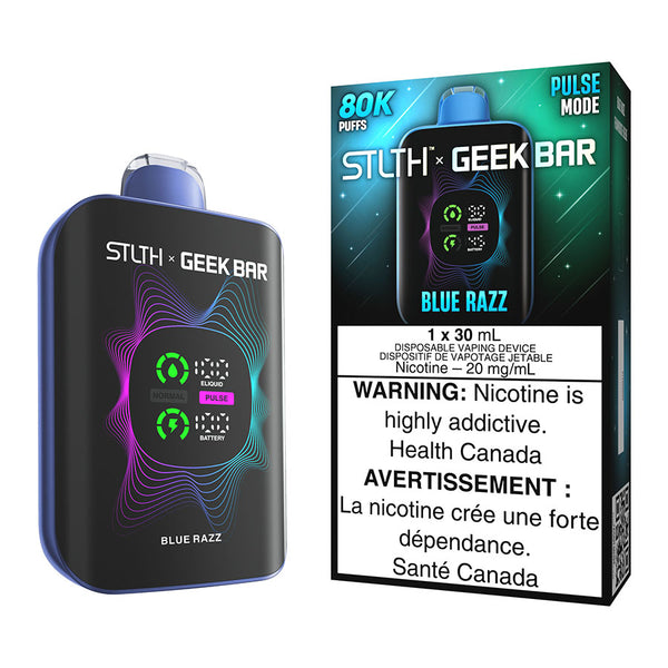 STLTH X Geek Bar Disposable Vape Device - Blue Razz 30ml | Free Shipping $75+ NVB Inc. STLTH X Geek Bar Disposable Vape Device - Blue Razz 30ml | Free Shipping $75+ NVB Inc.