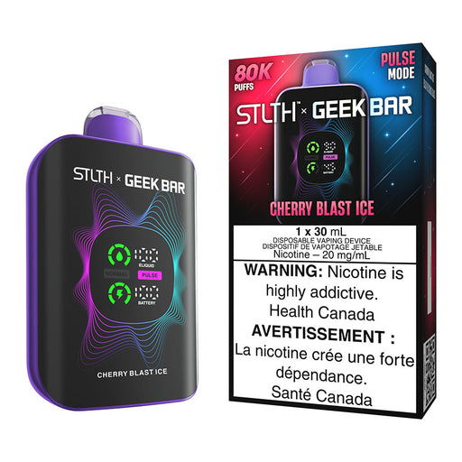 STLTH X Geek Bar Disposable Vape Device - Cherry Blast Ice 30ml | Free Shipping $75+ NVB Inc. STLTH X Geek Bar Disposable Vape Device - Cherry Blast Ice 30ml | Free Shipping $75+ NVB Inc.