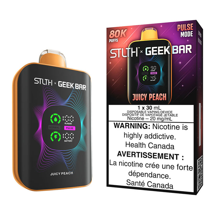 STLTH X Geek Bar Disposable Vape Device - Juicy Peach 30ml | Free Shipping $75+ NVB Inc. STLTH X Geek Bar Disposable Vape Device - Juicy Peach 30ml | Free Shipping $75+ NVB Inc.
