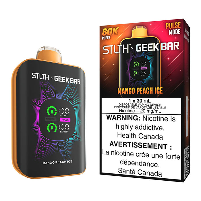 STLTH X Geek Bar Disposable Vape Device - Mango Peach Ice 30ml | Free Shipping $75+ NVB Inc. STLTH X Geek Bar Disposable Vape Device - Mango Peach Ice 30ml | Free Shipping $75+ NVB Inc.