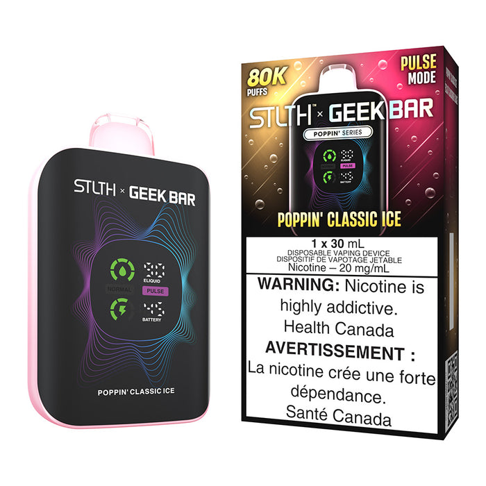 STLTH X Geek Bar Disposable Vape Device - Poppin' Classic Ice 30ml