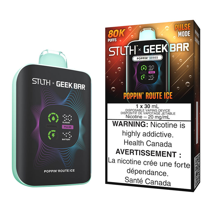 STLTH X Geek Bar Disposable Vape Device - Poppin' Route Ice 30ml