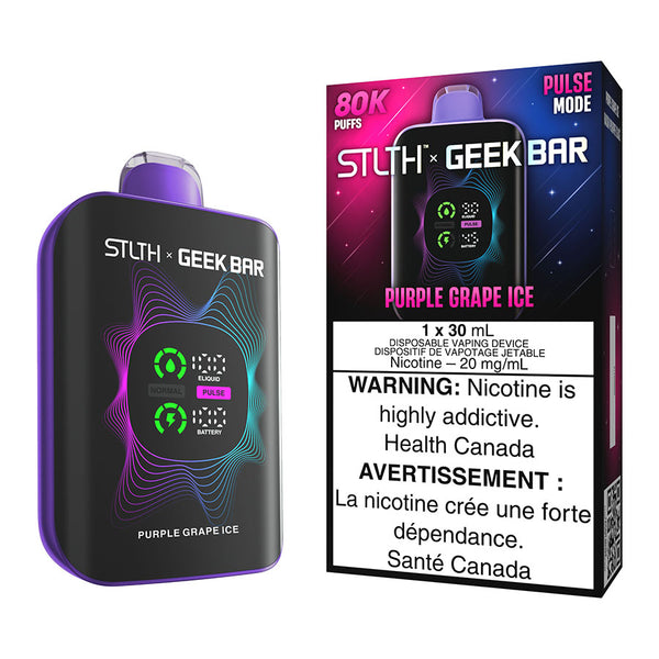 STLTH X Geek Bar Disposable Vape Device - Purple Grape Ice 30ml | Free Shipping $75+ NVB Inc. STLTH X Geek Bar Disposable Vape Device - Purple Grape Ice 30ml | Free Shipping $75+ NVB Inc.