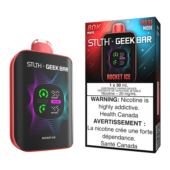 STLTH X Geek Bar Disposable Vape Device - Rocket Ice 30ml