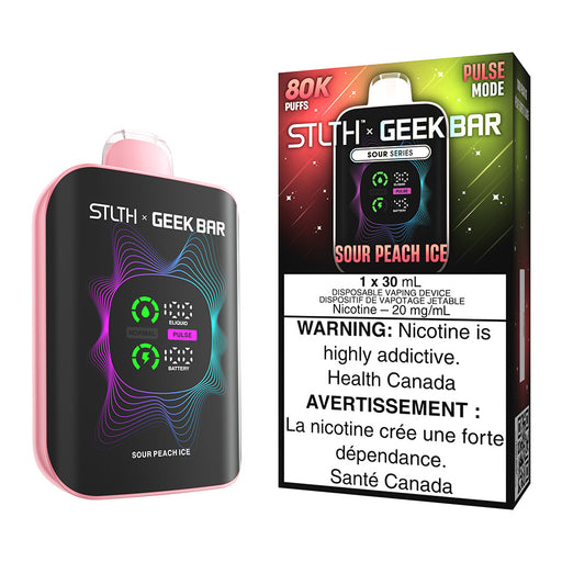 STLTH X Geek Bar Disposable Vape Device - Sour Peach Ice 30ml