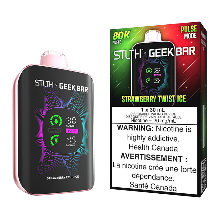 STLTH X Geek Bar Disposable Vape Device - Strawberry Twist Ice 30ml