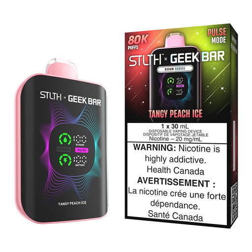STLTH X Geek Bar Disposable Vape Device - Tangy Peach Ice 30ml