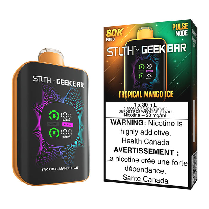 STLTH X Geek Bar Disposable Vape Device - Tropical Mango Ice 30ml | Free Shipping $75+ NVB Inc. STLTH X Geek Bar Disposable Vape Device - Tropical Mango Ice 30ml | Free Shipping $75+ NVB Inc.