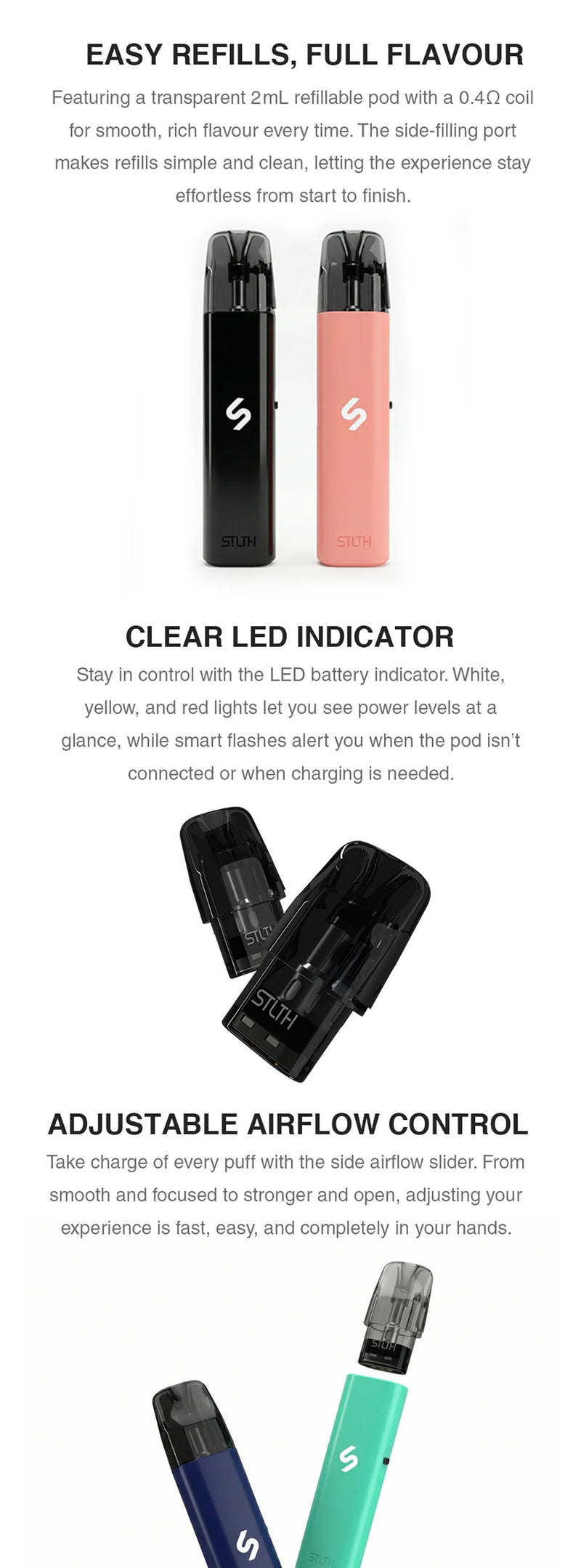 Open Pod Device STLTH Open Pod Vape Device | Free Shipping $75+ — NVB Inc.