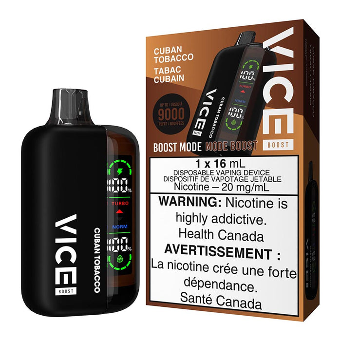 Vice Boost Disposable Vape Device - Cuban Tobacco