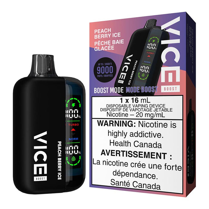 Vice Boost Disposable Vape Device - Peach Berry Ice