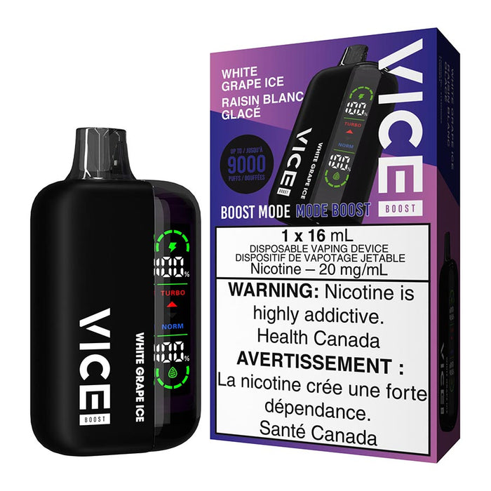 Vice Boost Disposable Vape Device - White Grape Ice