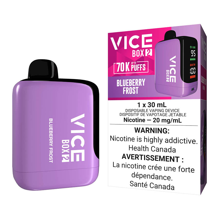 Vice Box 2 Disposable Vape Device - Blueberry Frost 30ml | Free Shipping $75+ NVB Inc. Vice Box 2 Disposable Vape Device - Blueberry Frost 30ml | Free Shipping $75+ NVB Inc.