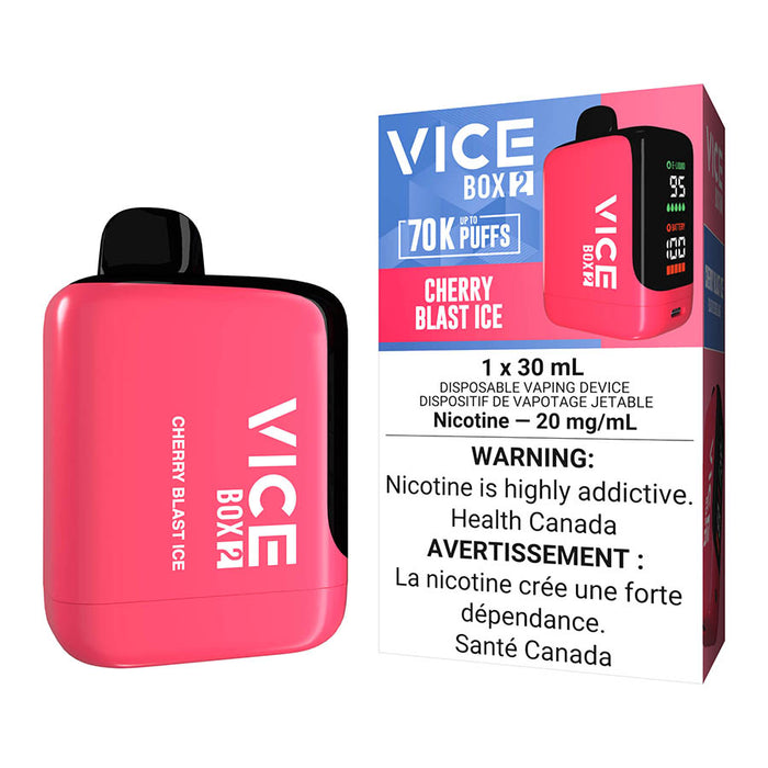 Vice Box 2 Disposable Vape Device - Cherry Blast Ice 30ml | Free Shipping $75+ NVB Inc. Vice Box 2 Disposable Vape Device - Cherry Blast Ice 30ml | Free Shipping $75+ NVB Inc.