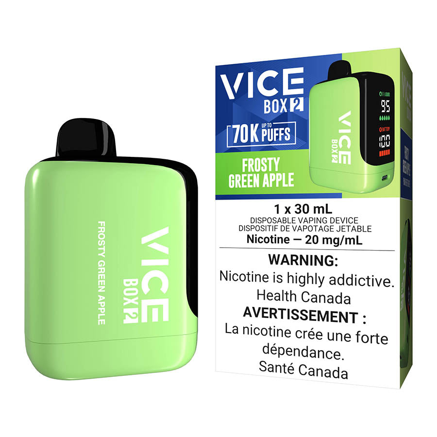 Vice Box 2 Disposable Vape Device - Frosty Green Apple 30ml | Free