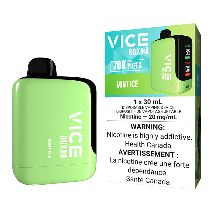Vice Box 2 Disposable Vape Device - Mint Ice 30ml | Free Shipping $75+ NVB Inc. Vice Box 2 Disposable Vape Device - Mint Ice 30ml | Free Shipping $75+ NVB Inc.