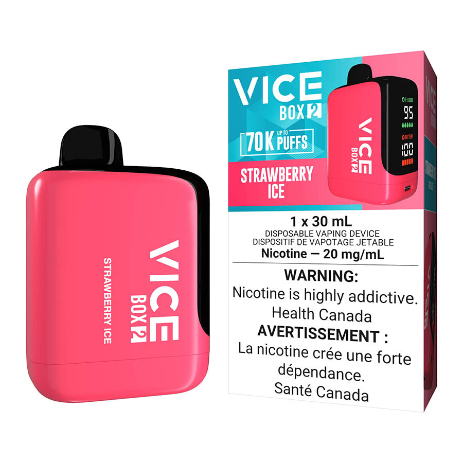 Vice Box 2 Disposable Vape Device - Strawberry Ice 30ml | Free Shipping $75+ NVB Inc. Vice Box 2 Disposable Vape Device - Strawberry Ice 30ml | Free Shipping $75+ NVB Inc.