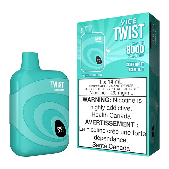 Vice Twist Disposable Vape Device - Green Burst