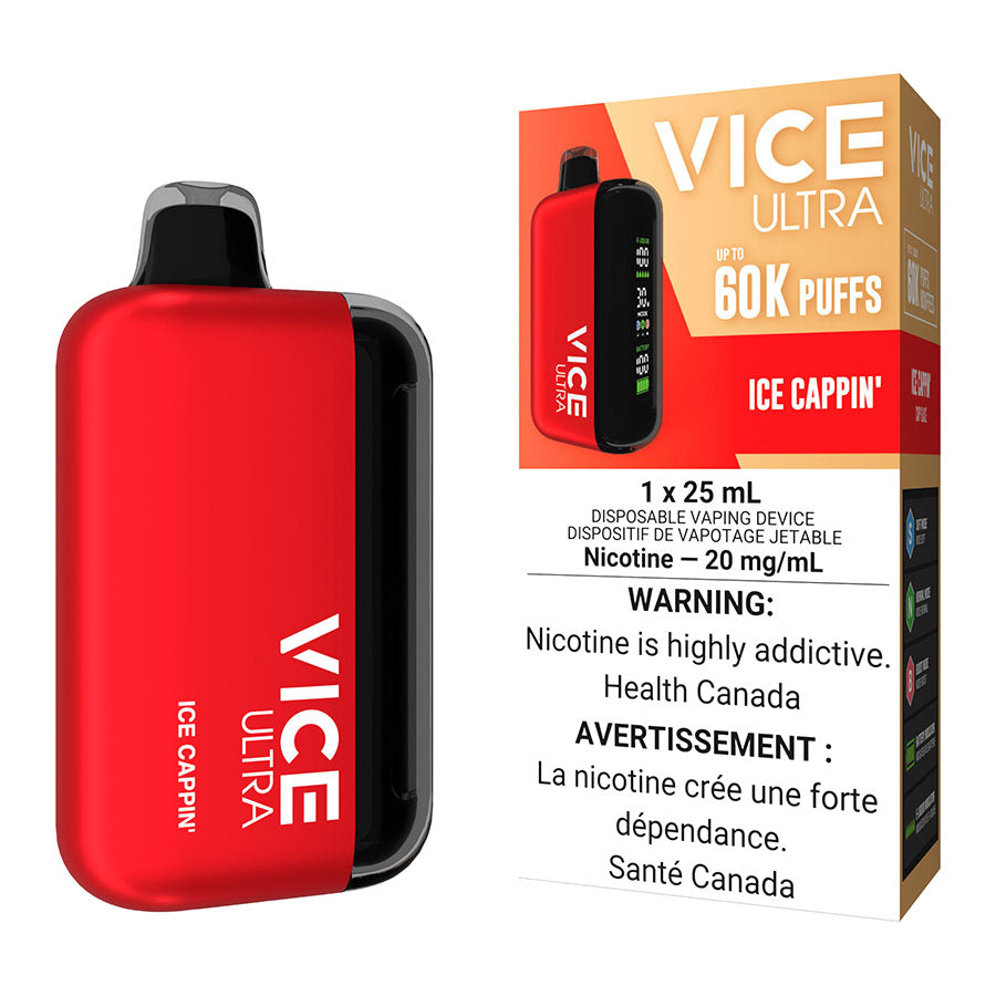 Vice Ultra Disposable Vape Device - Ice Cappin' 25ml | Free Shipping $75+   NVB Inc.
