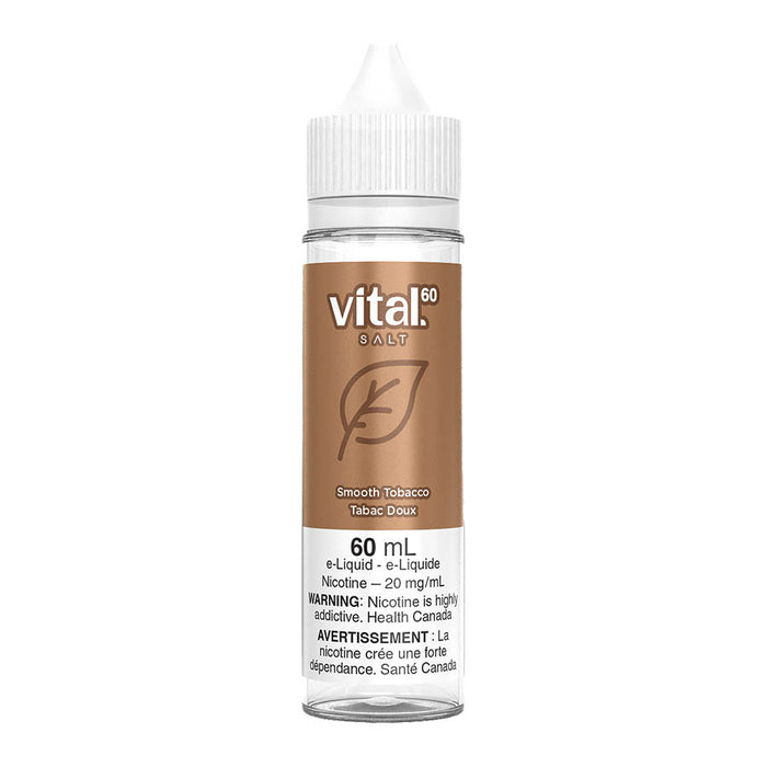 Vital Salt Nic E-Liquid - Smooth Tobacco 60ml | Free Shipping $75+ NVB Inc. Vital Salt Nic E-Liquid - Smooth Tobacco 60ml | Free Shipping $75+ NVB Inc.