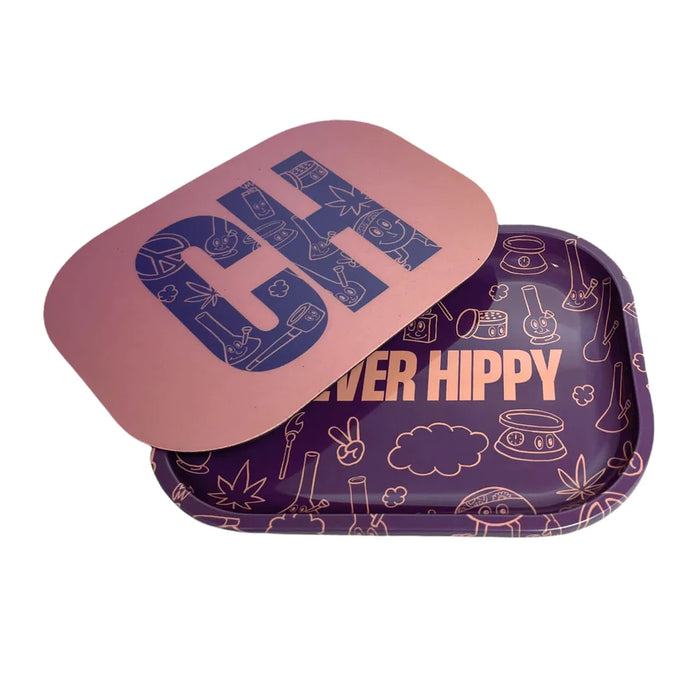 Rolling Tray and Lid - Small - Purple Clever Hippy