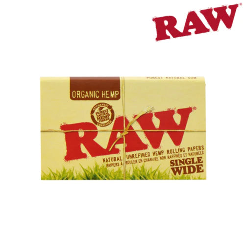 RAW Rolling Papers - Organic Hemp Single Wide Double Window
