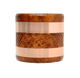 EC420 Weaving Wood Style 63mm 4 Piece Grinder - Orange/Copper