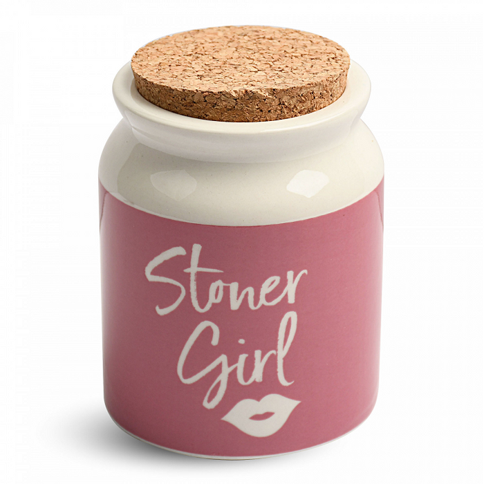Ceramic Stash Jar - Stoner Girl