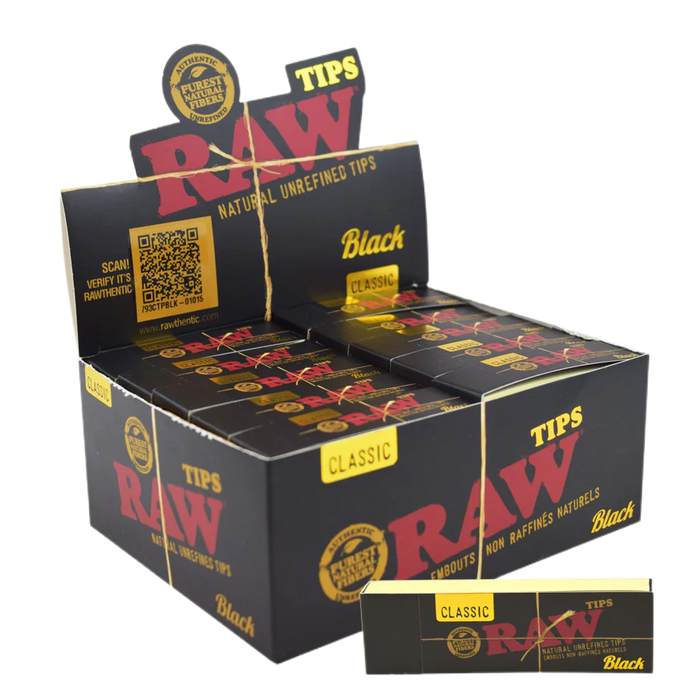 RAW Classic Filter Tips - Black Classic