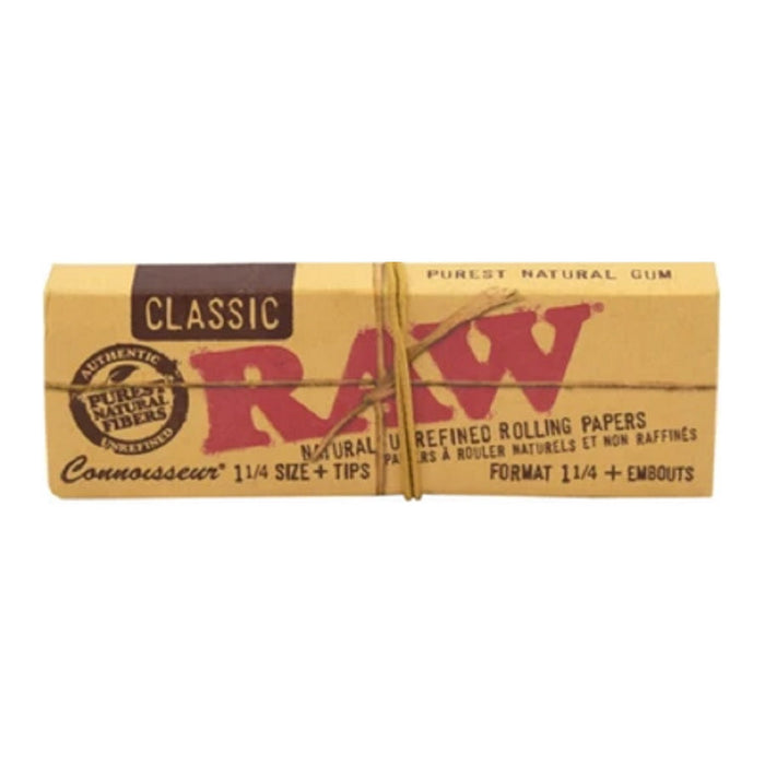 RAW Rolling Papers - Connoisseur 1¼ Size w/ Tips