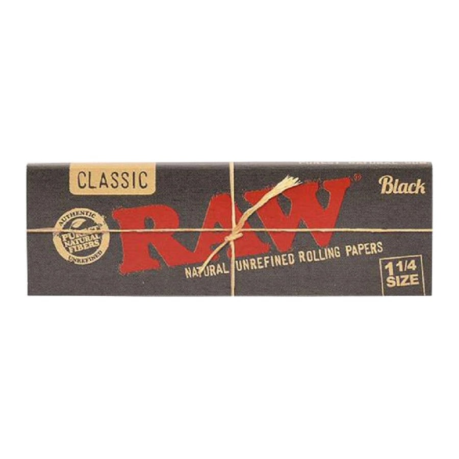 RAW Rolling Papers - Black 1¼ Size | Free Shipping $75+