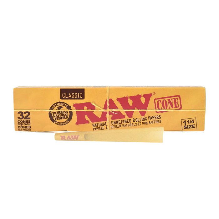 RAW Pre Rolled Cones - 1¼ Size - 32/pk