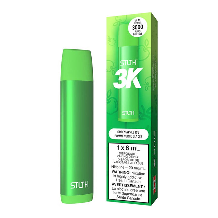 STLTH 3K Disposable Vape Device - Green Apple Ice