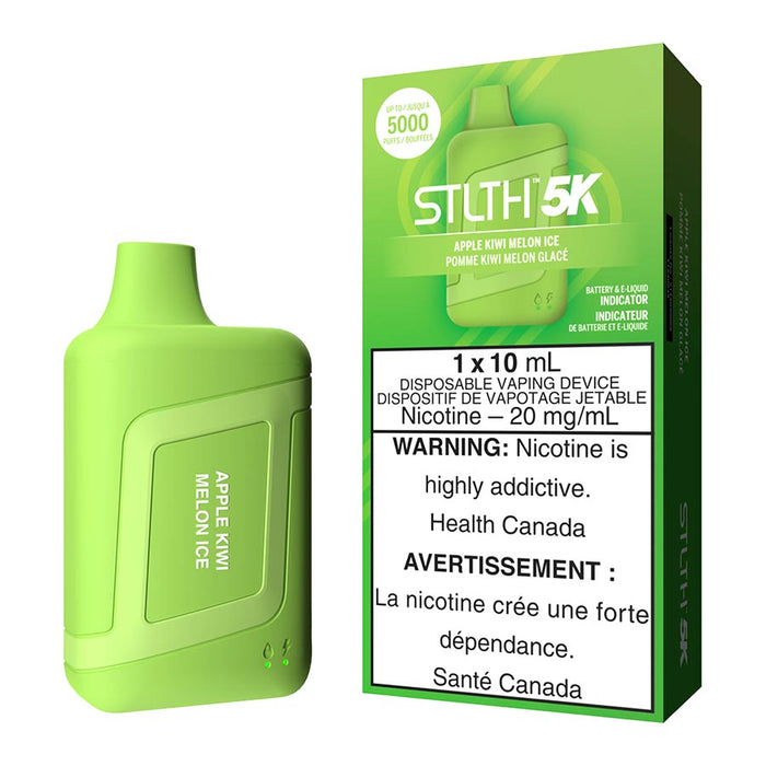 STLTH 5K Disposable Vape Device - Apple Kiwi Melon Ice
