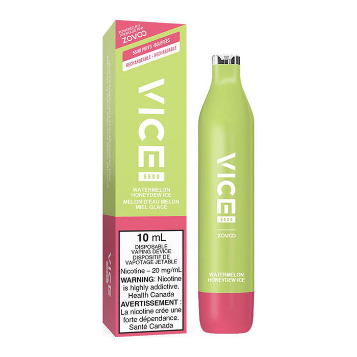 Vice 5500 Disposable Vape Device - Watermelon Honeydew Ice